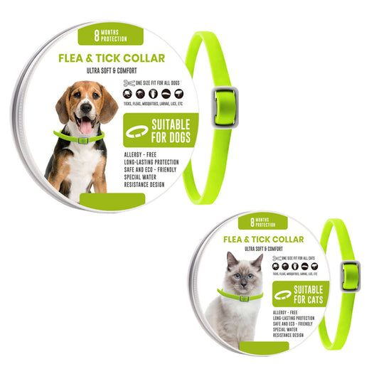 Adjustable Waterproof Flea & Tick Collar for Dogs & Cats